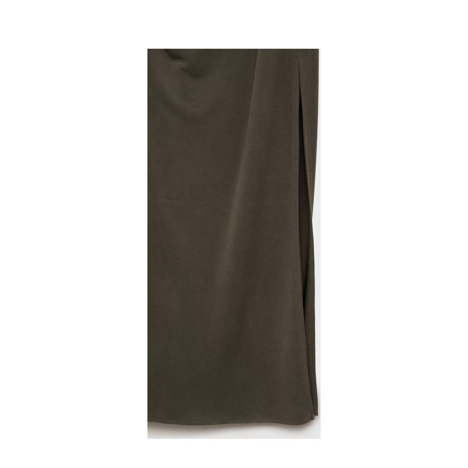 Mango midi jurk kaki