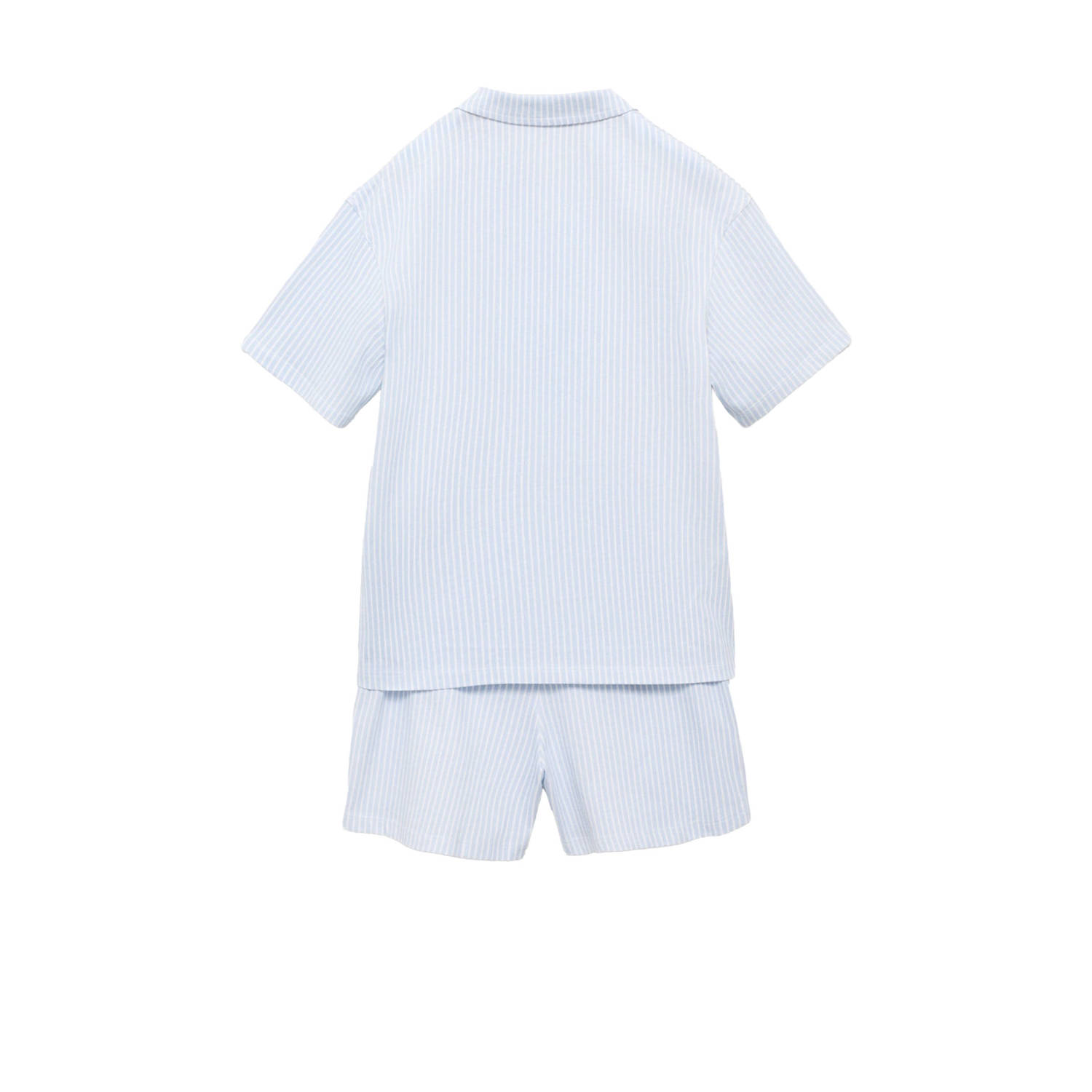 Mango Kids shortama lichtblauw wit