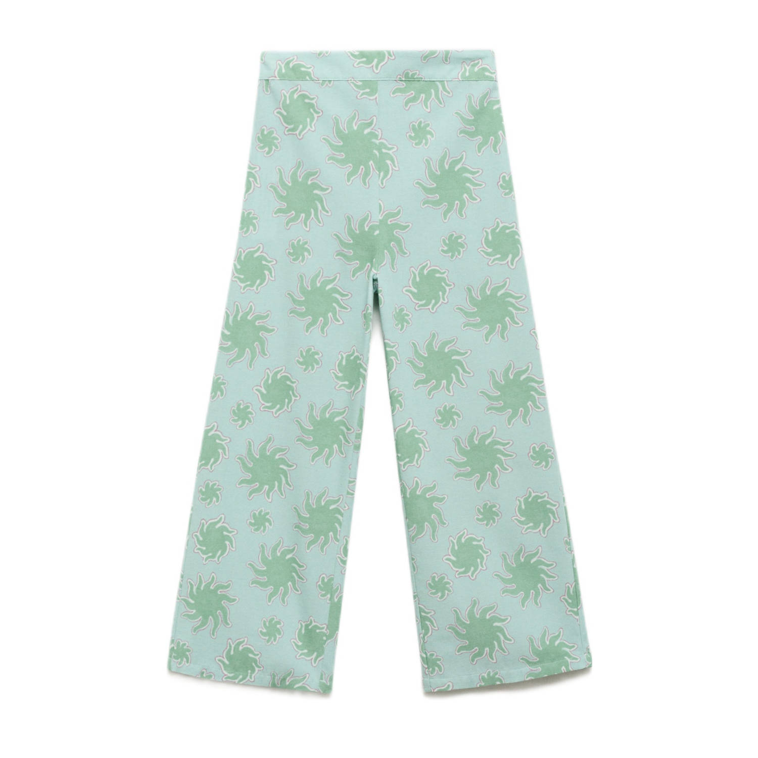 Mango Kids casual broek lichtgroen
