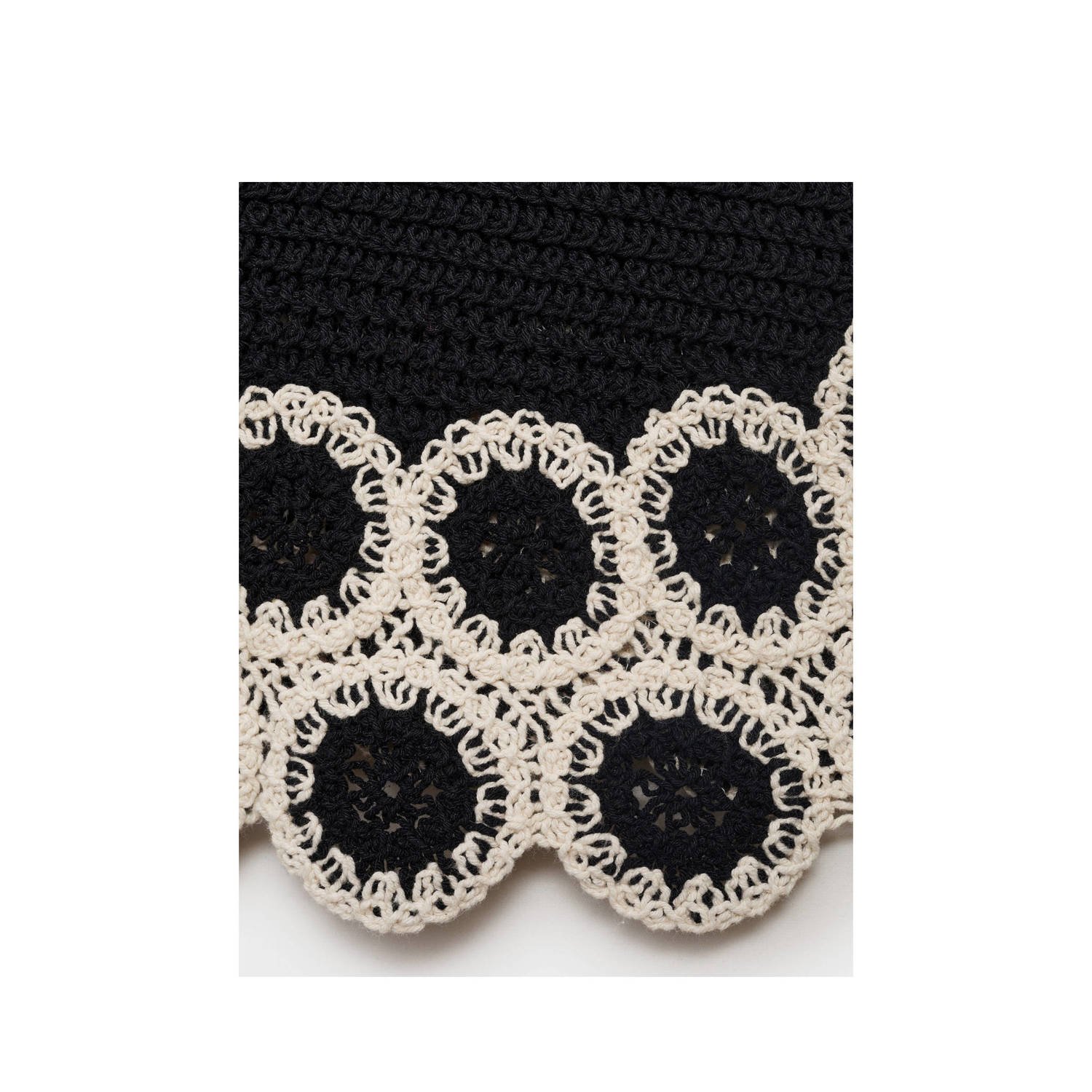 Mango gilet zwart crochet