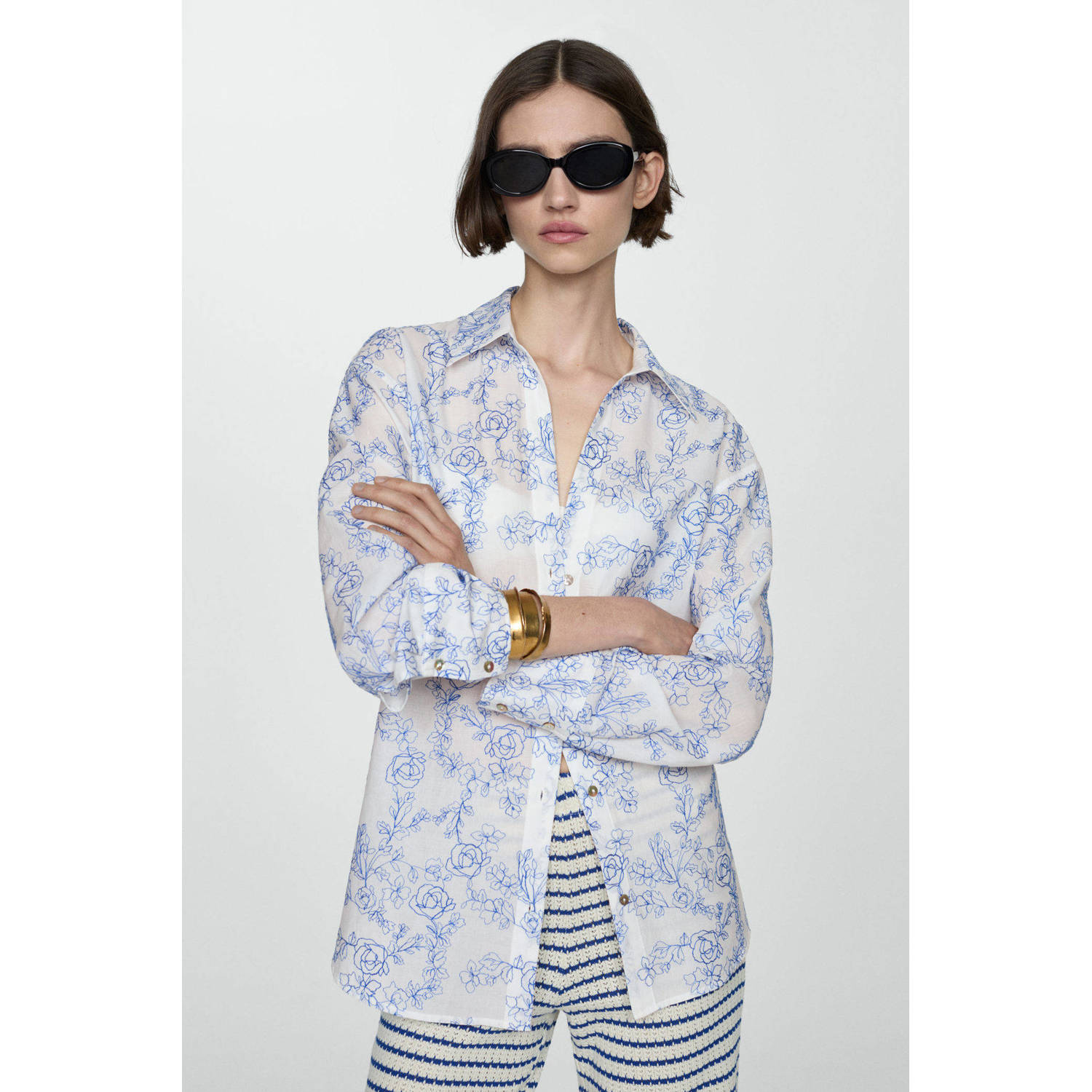Mango blouse ecru