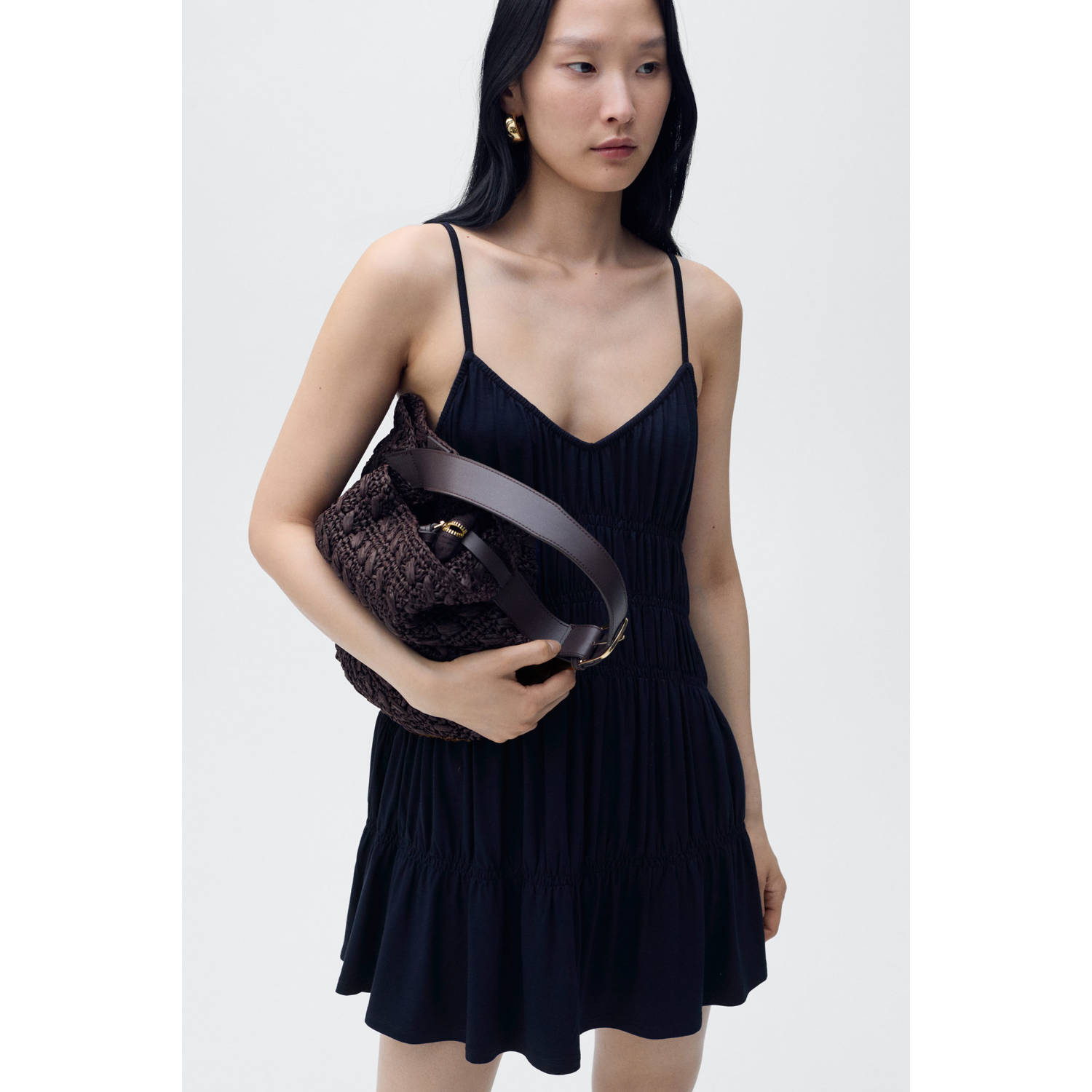Mango mini jurk marine
