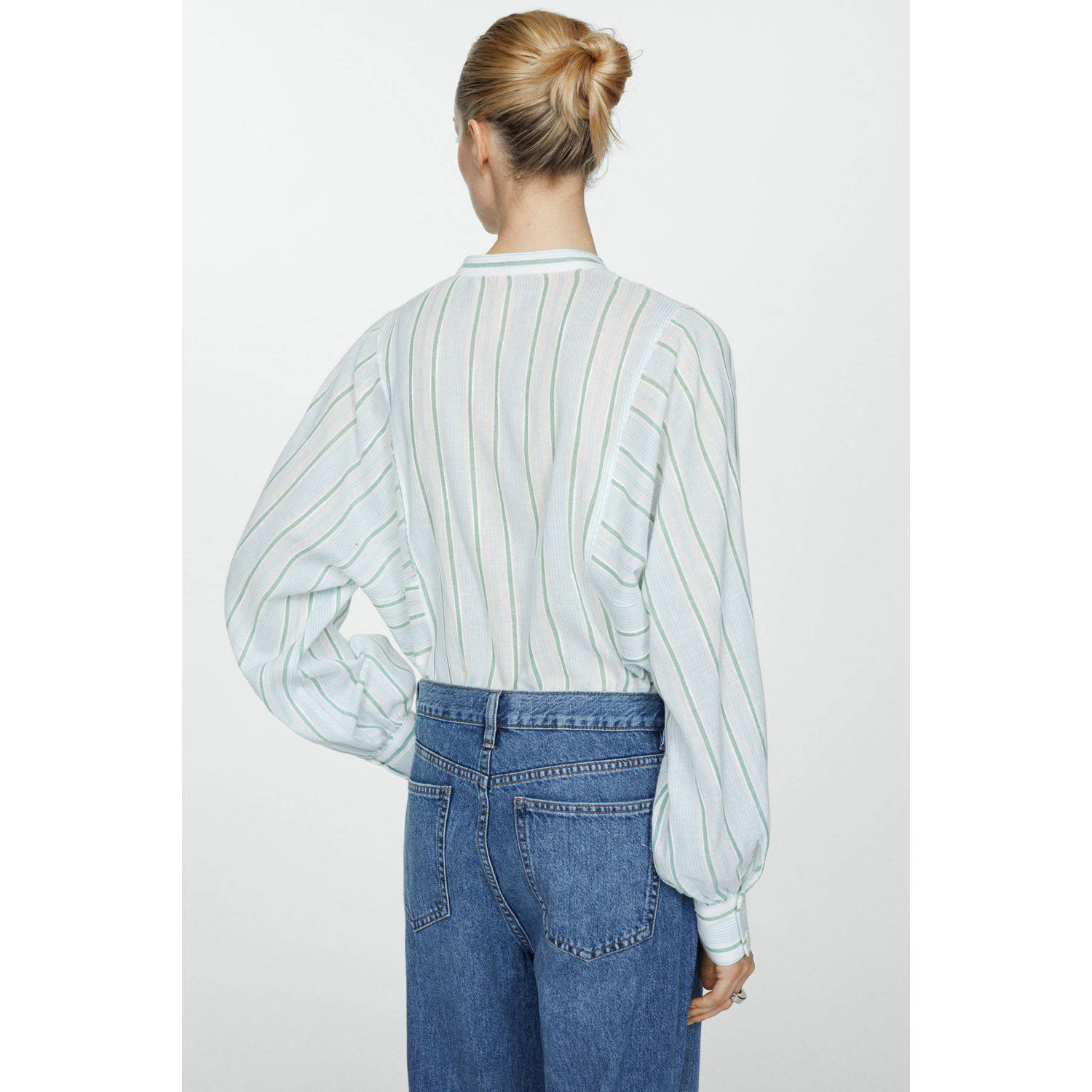 Mango blouse lichtblauw