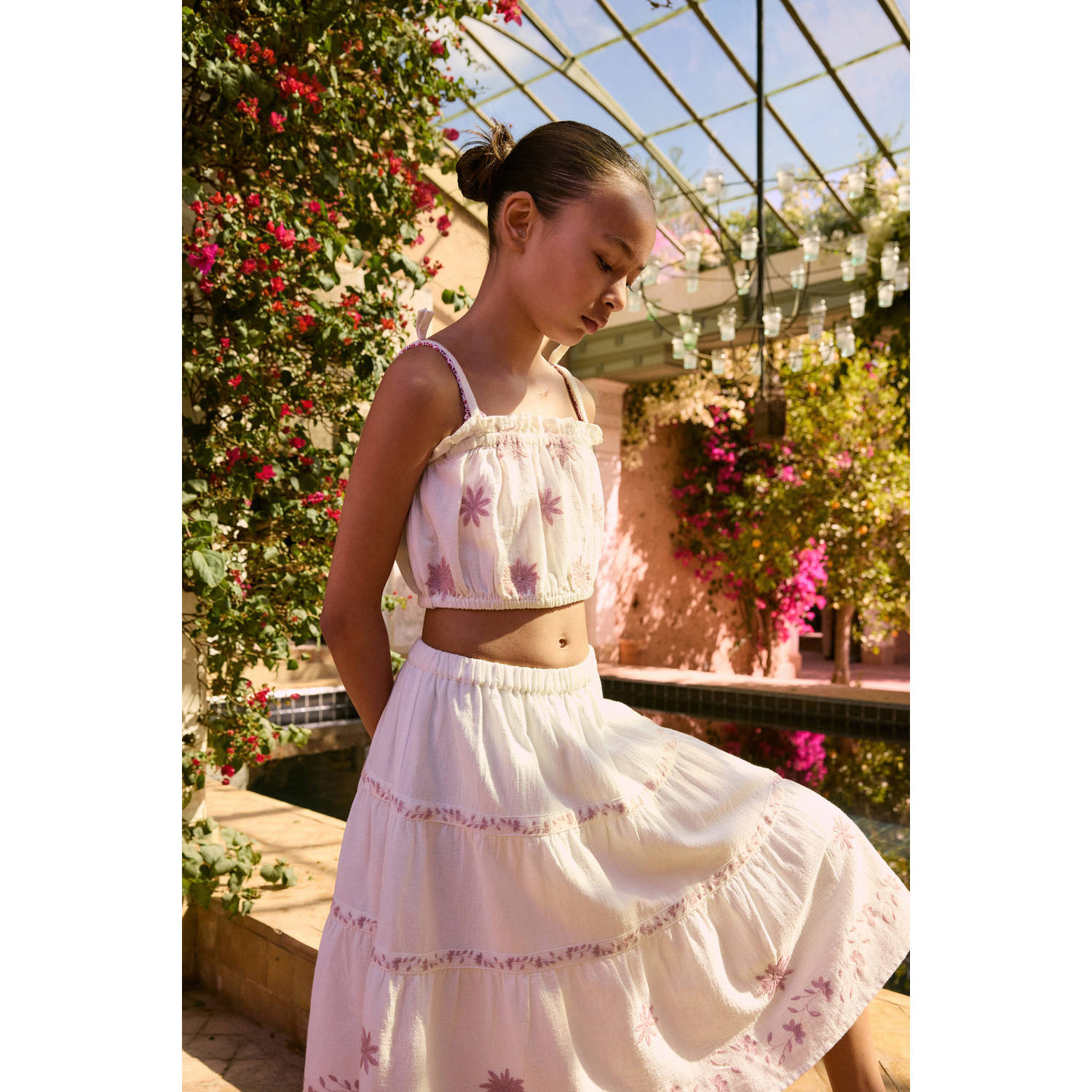Mango Kids midi rok ecru