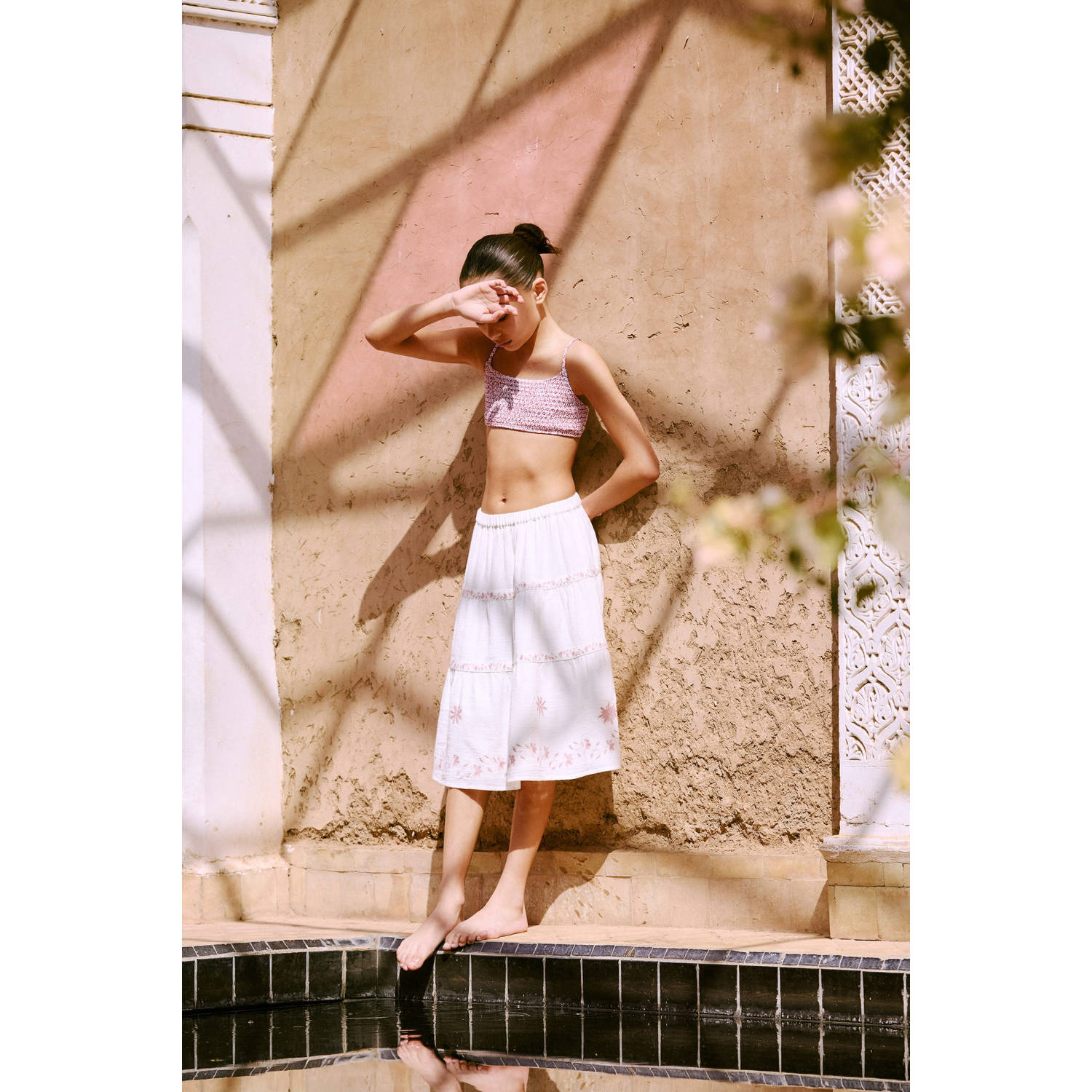 Mango Kids midi rok ecru