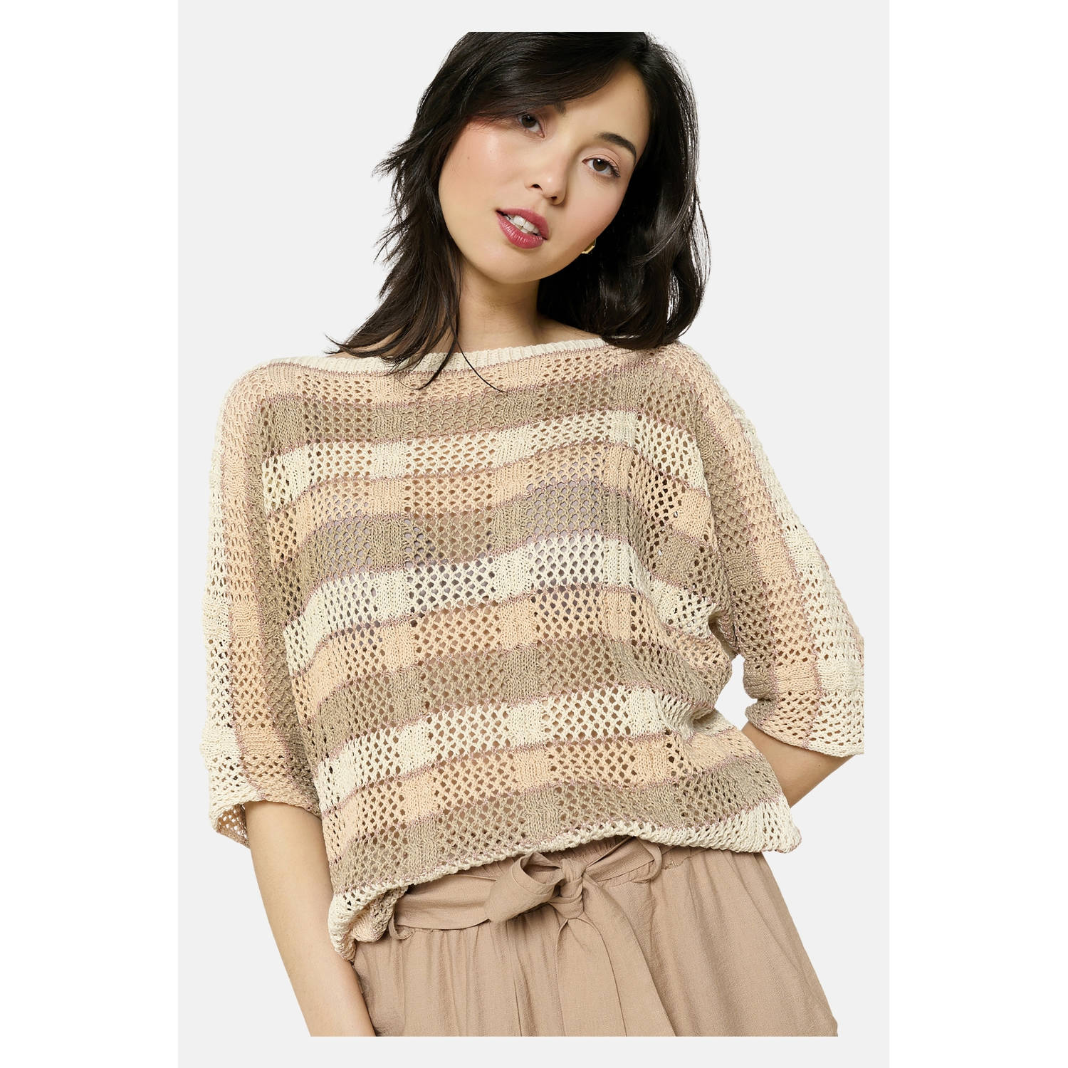 LOLALIZA top ecru crochet