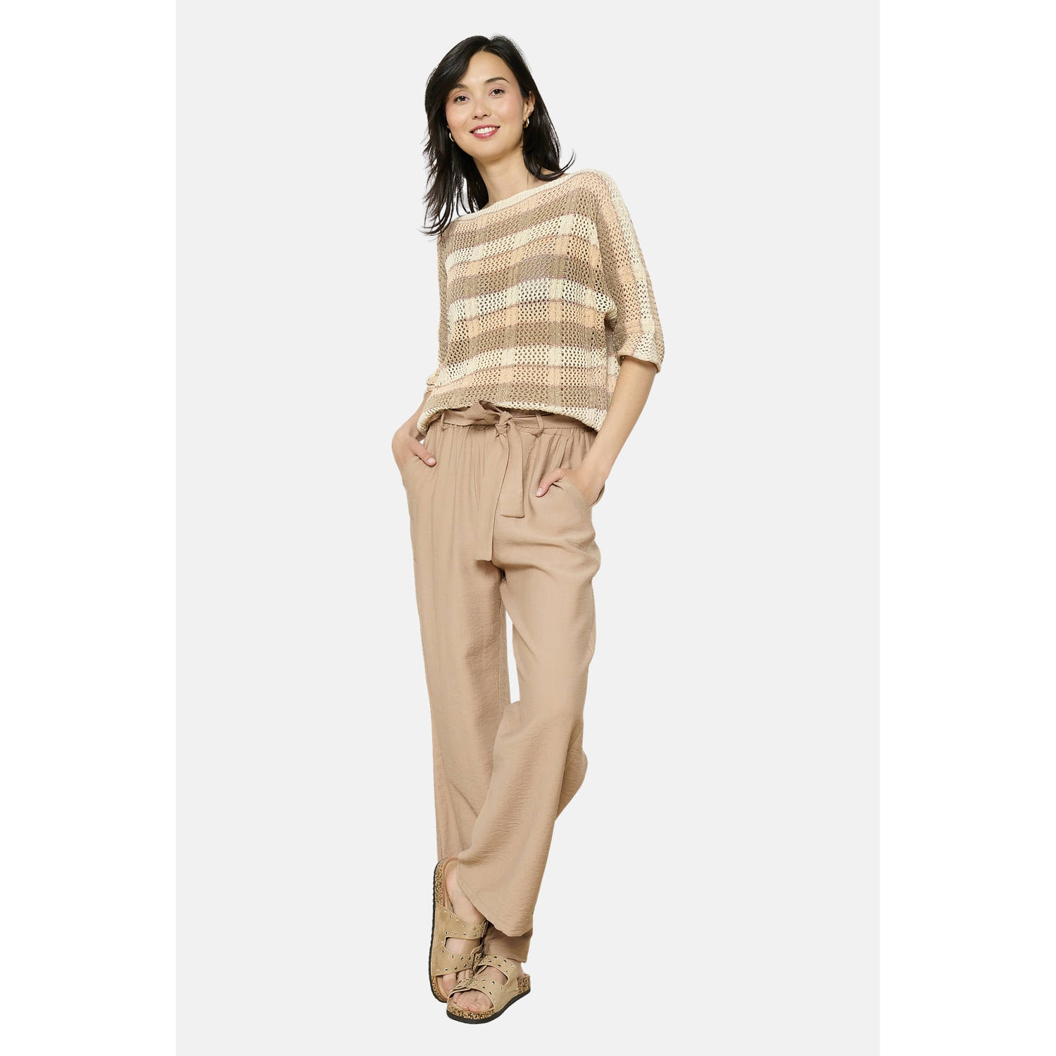 LOLALIZA top ecru crochet