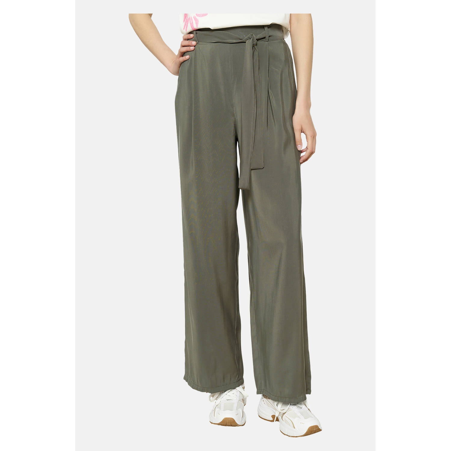 LOLALIZA straight regular waist broek kaki