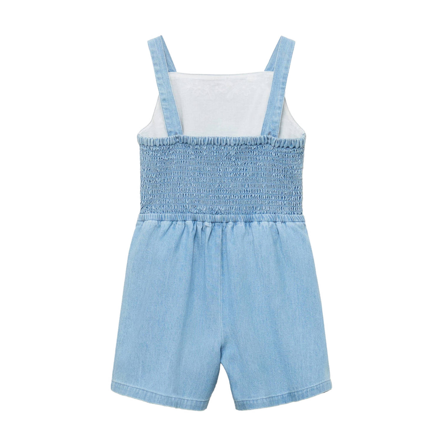 Mango Kids denim lichtblauw playsuit