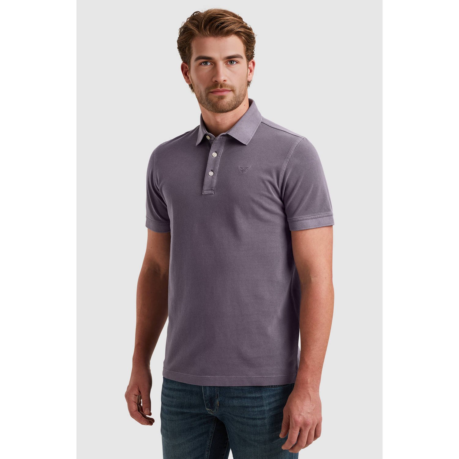 PME LEGEND Polo met garment-dye wassing