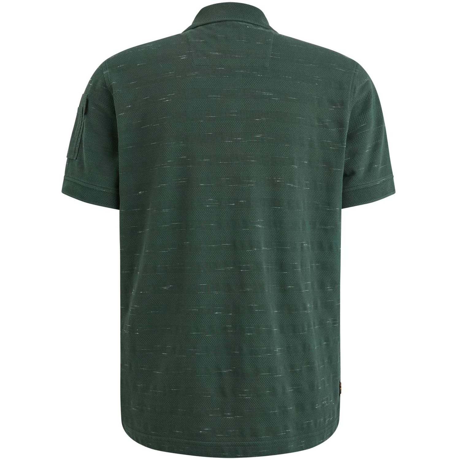 PME Legend regular polo gebreid donkergroen