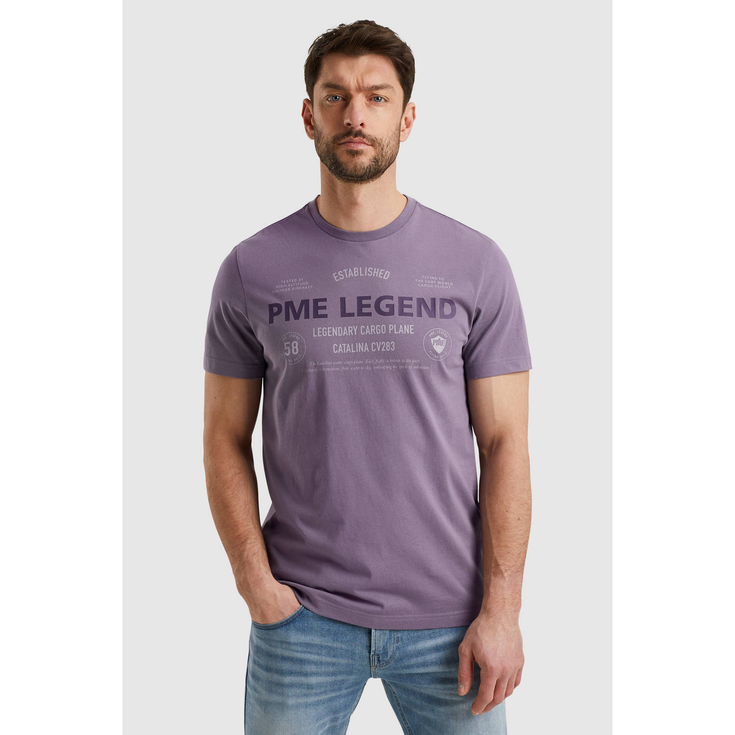 PME Legend regular T-shirt paars