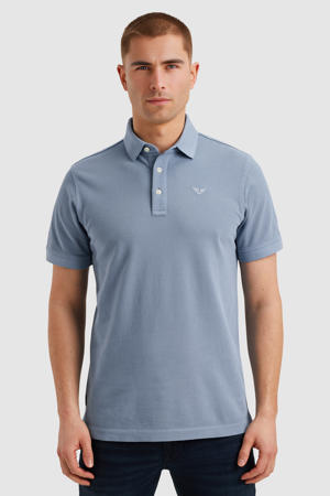 regular polo grijsblauw