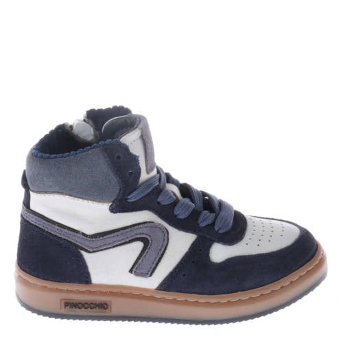 Pinocchio leren sneakers donkerblauw/wit afbeelding