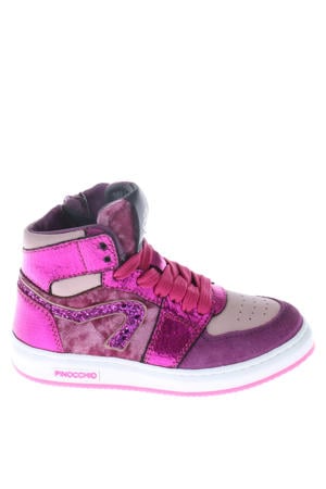 leren sneakers roze/paars