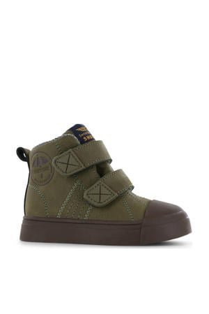 waterproof leren sneakers donkergroen