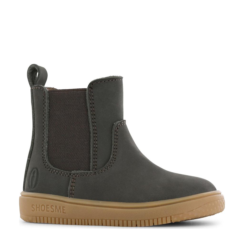 Donkerblauwe jongens en meisjes Shoesme suède enkelboots met ritssluiting