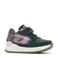 Shoesme leren sneakers donkergroen/roze