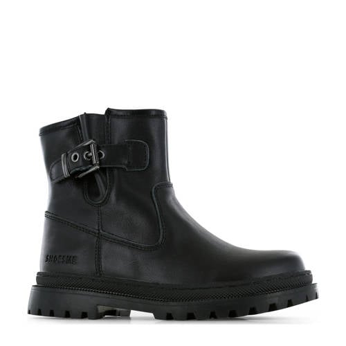 Shoesme leren bikerboots zwart afbeelding