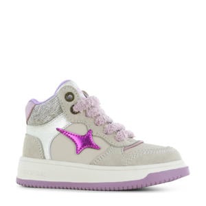 suède sneakers beige/lila