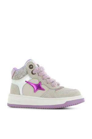 suède sneakers beige/lila
