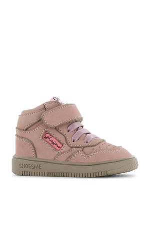 leren sneakers roze