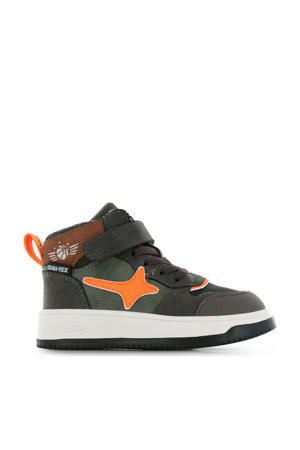 waterproof leren sneakers donkerbruin
