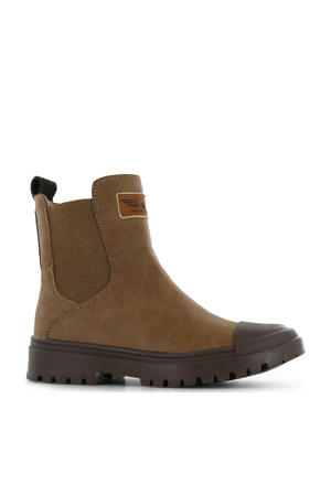 leren enkelboots cognac