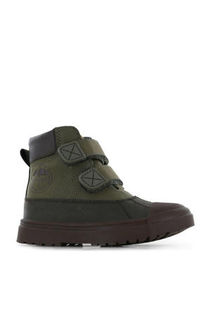 waterproof leren enkelboots donkergroen