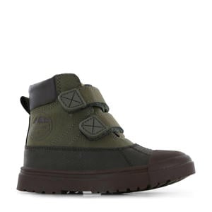 waterproof leren enkelboots donkergroen