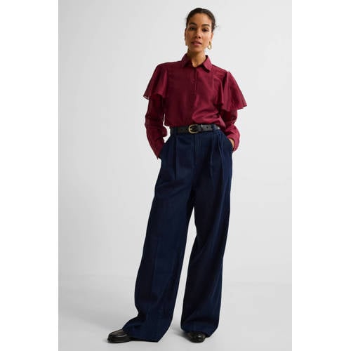 Ruby tailored wide leg jeans donkerblauw afbeelding
