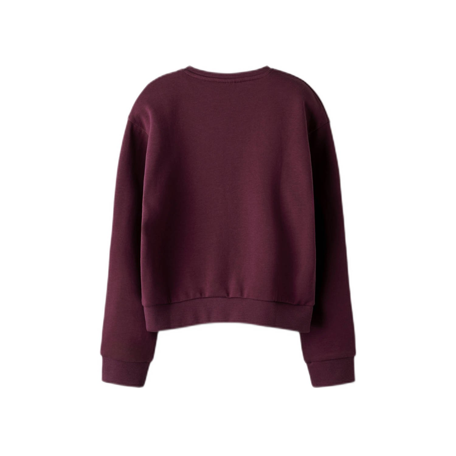 NAME IT KIDS sweater donkerrood met pailletten