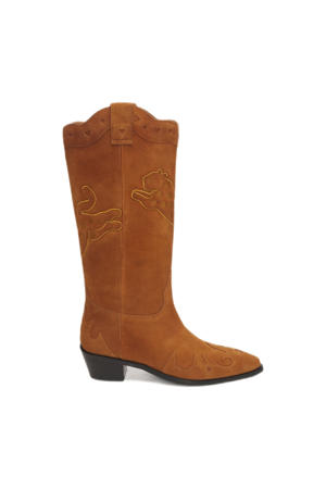 Debby suède cowboylaarzen cognac
