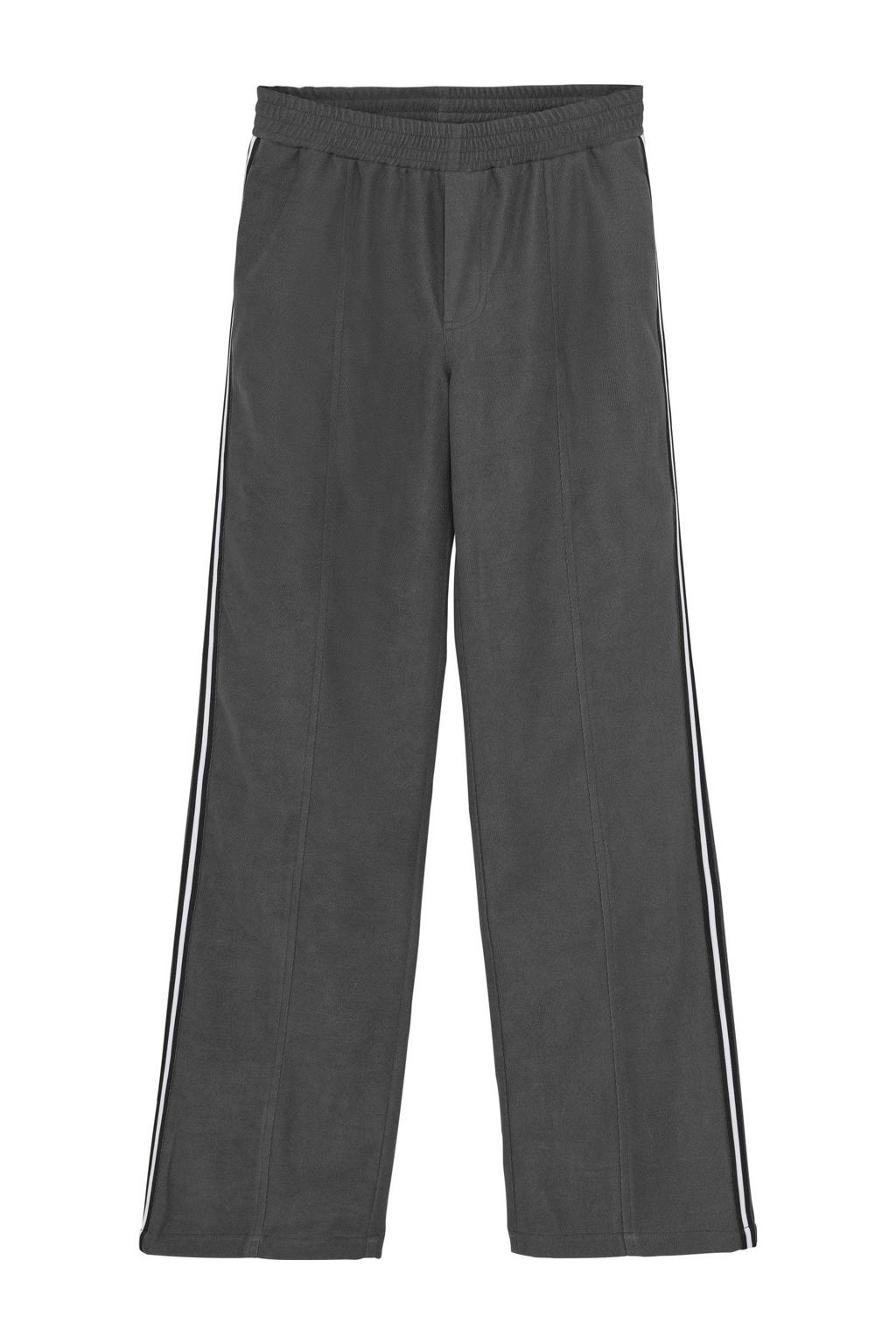 Grijze meisjes Indian Blue Jeans loose casual broek van polyester met regular waist en effen