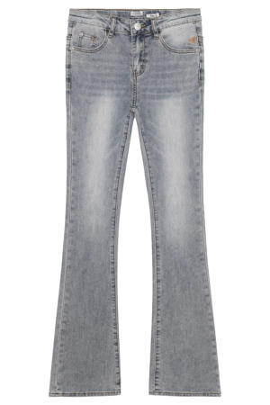 flared jeans medium blue denim
