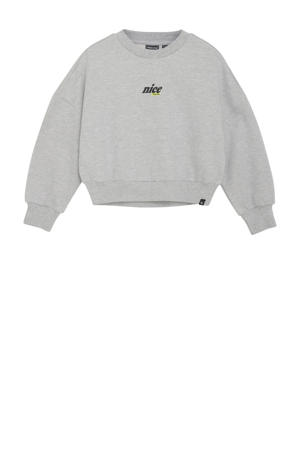 sweater met backprint grijs