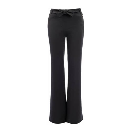 TQ-Amsterdam travelstof straight regular waist casual broek zwart afbeelding