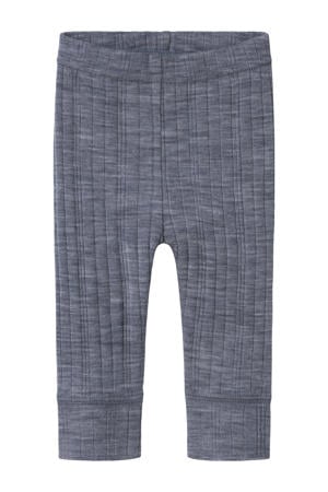 wollen slim babybroek grijs