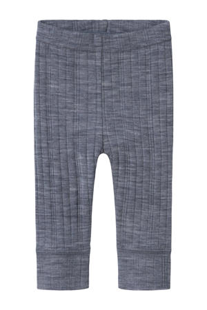 wollen slim babybroek grijs