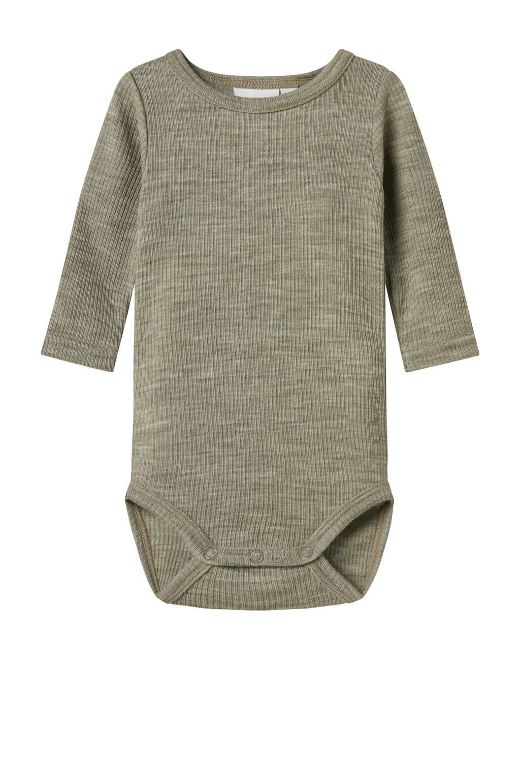 NAME IT BABY wollen romper - groen