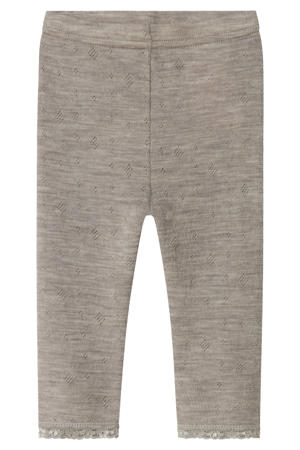 wollen slim babybroek grijsbruin