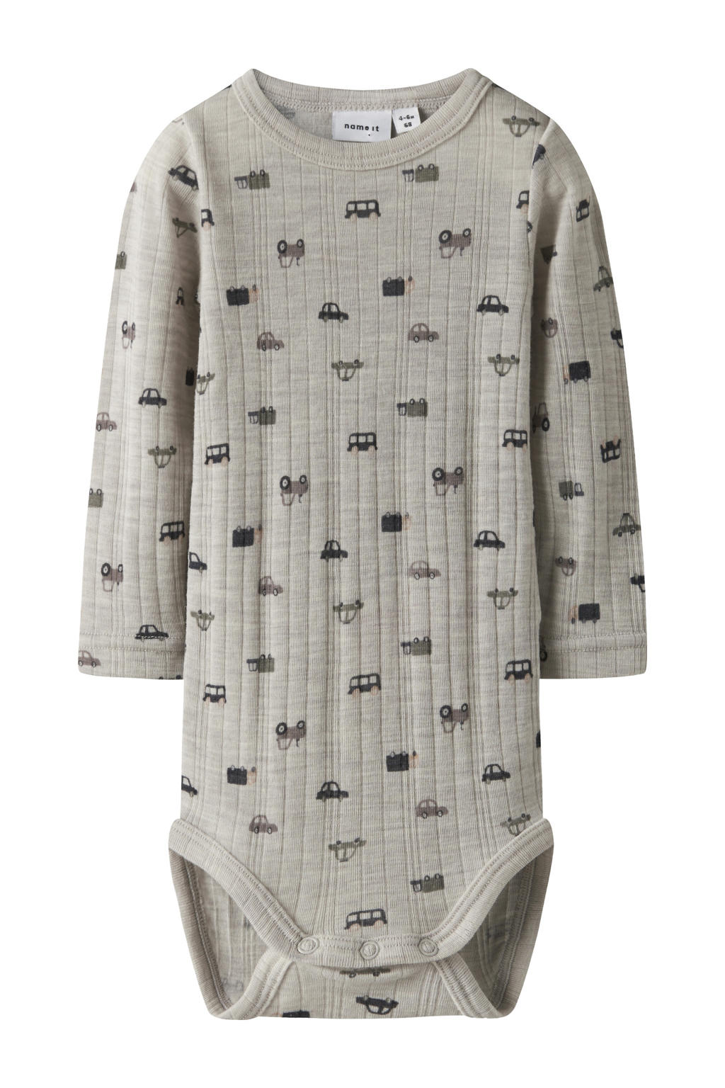 NAME IT BABY wollen romper grijs