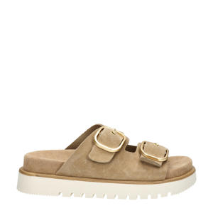 suède slippers beige