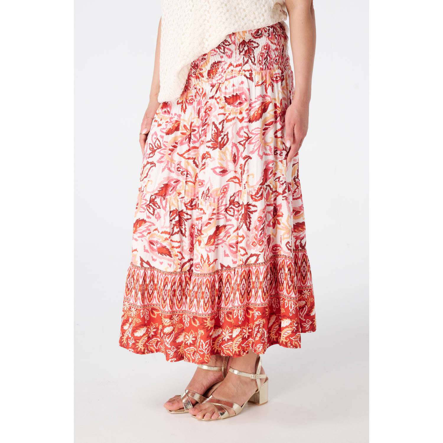 MS Mode maxi rok rood