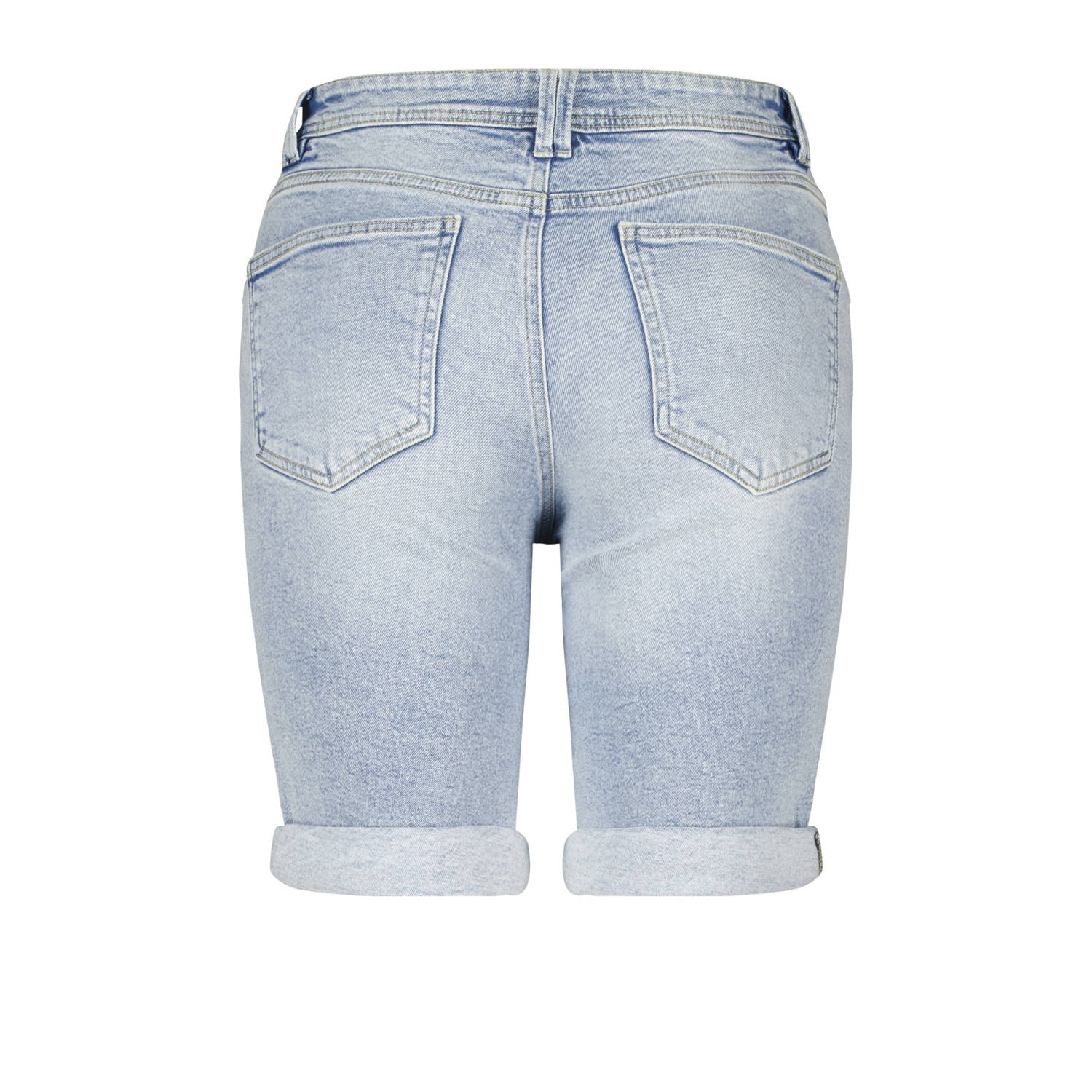 MS Mode aansluitend regular waist denim short light blue denim