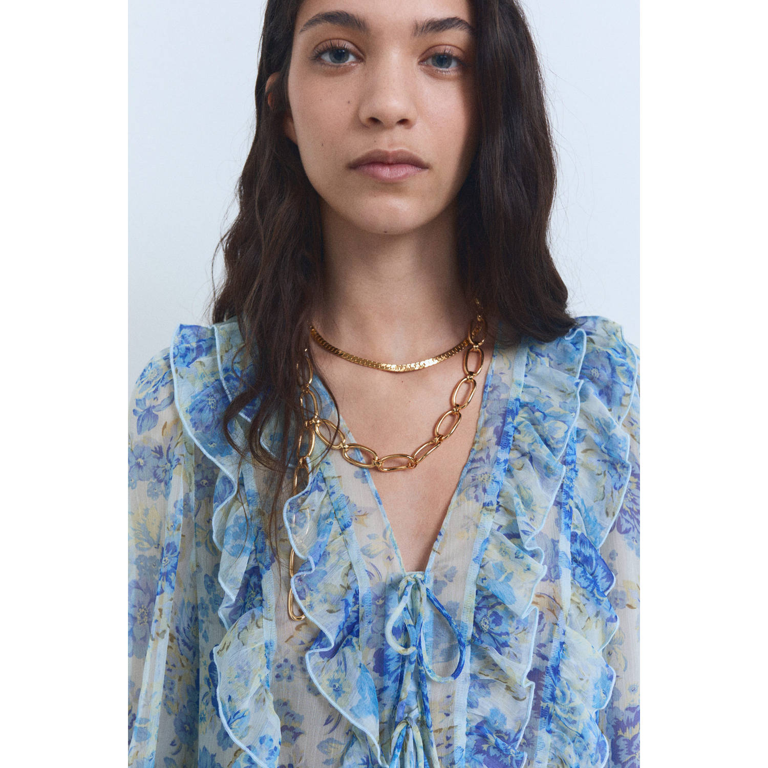 Mango top blauw
