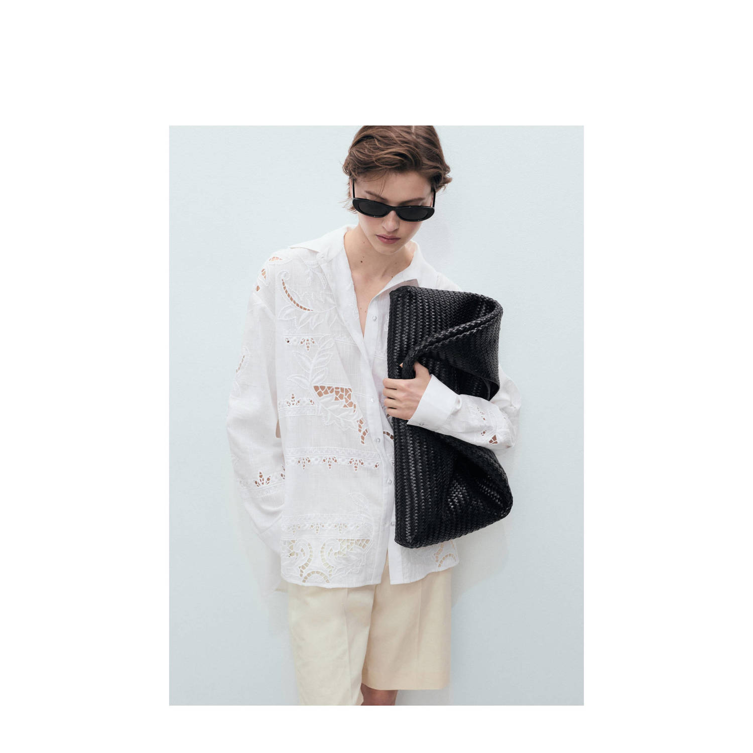Mango blouse wit broderie