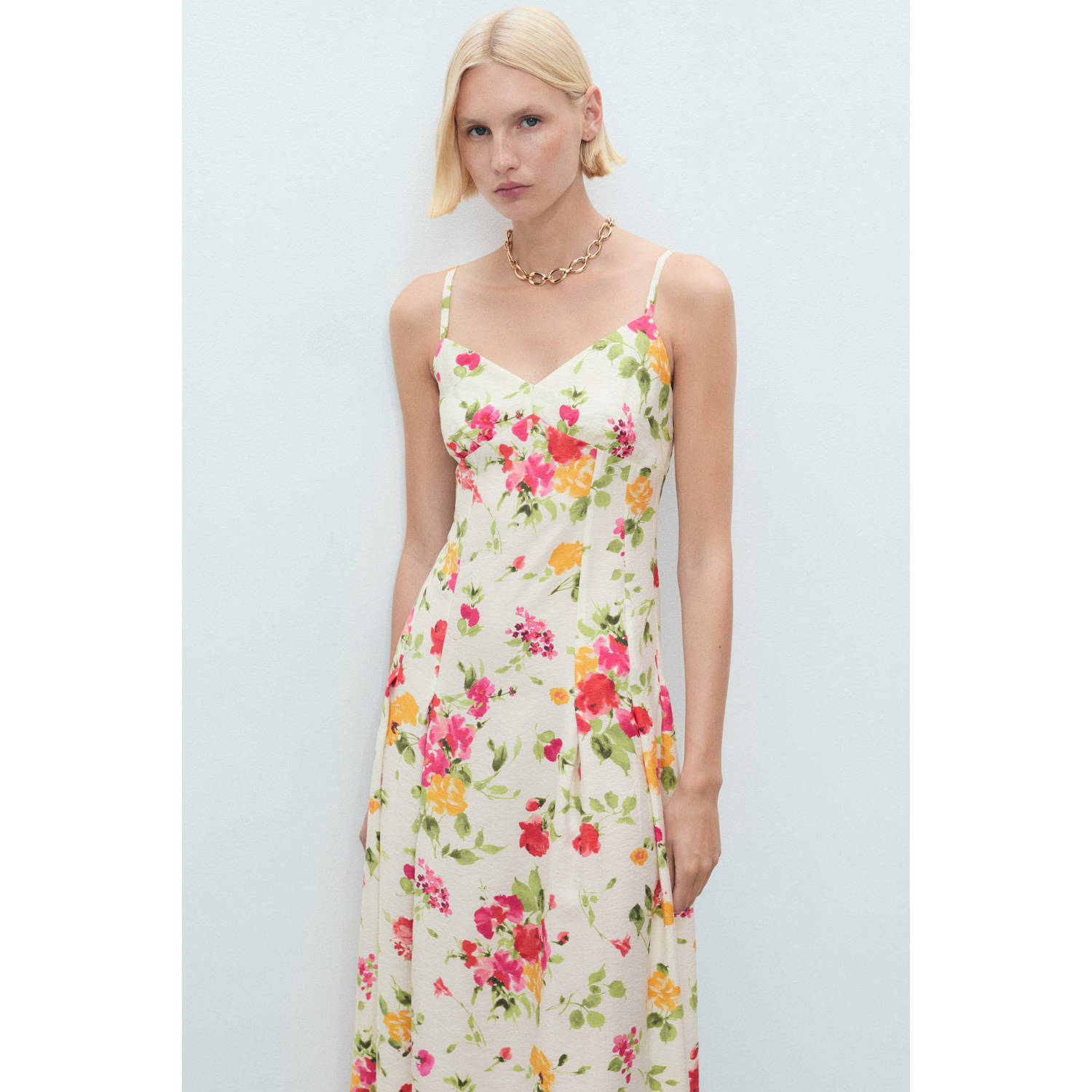 Mango zomerjurk ecru