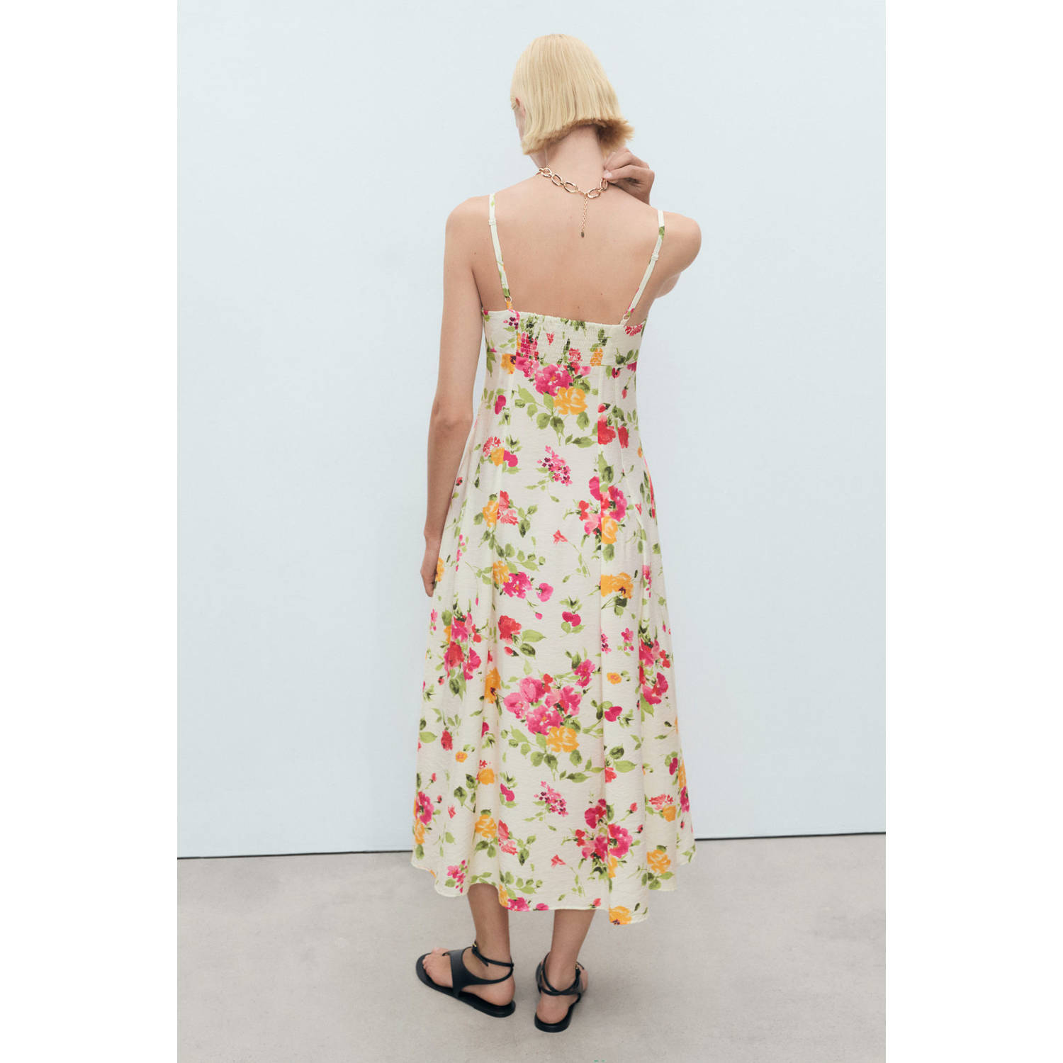 Mango zomerjurk ecru