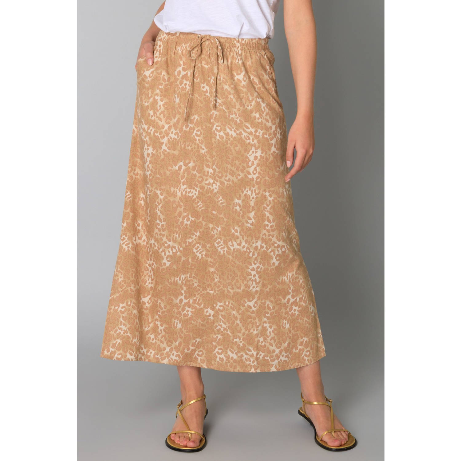 Yest midi rok met lurex zand